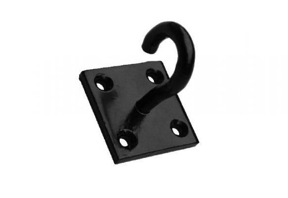 Hook on 2” Square Plate - Snug Cottage Hardware