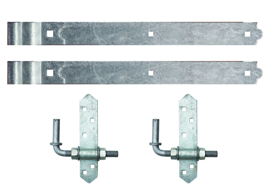 Stainless Steel Self-Closing 'T' Hinges with Wrap-Around Strap - Snug  Cottage Hardware