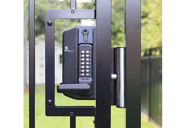 Single or Double-Sided Keypad for Metal Gate Lock with Key Override ...